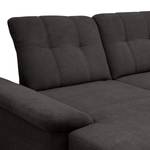 Ecksofa Chipman Webstoff Braungrau - Longchair davorstehend links - Keine Funktion