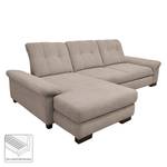 Ecksofa Chipman Webstoff Cappuccino - Longchair davorstehend links - Keine Funktion