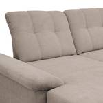 Ecksofa Chipman Webstoff Cappuccino - Longchair davorstehend links - Keine Funktion