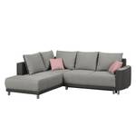 Ecksofa Colatina Strukturstoff - Mauve - Ottomane davorstehend links