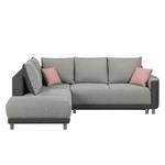 Ecksofa Colatina Strukturstoff - Mauve - Ottomane davorstehend links