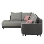 Ecksofa Colatina Strukturstoff - Mauve - Ottomane davorstehend links