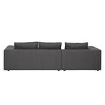 Ecksofa Columbia Webstoff Stoff Dara: Grau - Longchair davorstehend links