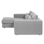 Ecksofa Columbia Webstoff Stoff Valura: Grau - Longchair davorstehend links