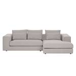 Ecksofa Columbia Webstoff Stoff Dara: Beige - Longchair davorstehend rechts