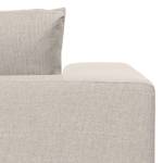 Ecksofa Columbia Webstoff Stoff Dara: Creme - Longchair davorstehend rechts