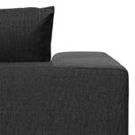 Ecksofa Columbia Webstoff Stoff Dara: Anthrazit - Longchair davorstehend links