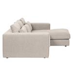 Ecksofa Columbia Webstoff Stoff Valura: Beige - Longchair davorstehend rechts