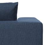 Ecksofa Columbia Webstoff Stoff Valura: Blau - Longchair davorstehend rechts