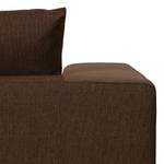 Ecksofa Columbia Webstoff Stoff Valura: Braun - Longchair davorstehend rechts