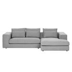 Ecksofa Columbia Webstoff Stoff Valura: Grau - Longchair davorstehend rechts