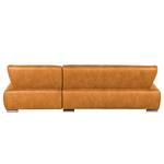 Ecksofa Cona Microfaser Longchair/Ottomane davorstehend rechts - Terrakotta