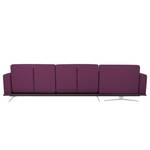 Ecksofa Copperfield I mit Schlaffunktion Webstoff - Stoff Zahira: Aubergine - Longchair davorstehend links