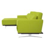 Ecksofa Copperfield I mit Schlaffunktion Webstoff - Stoff Zahira: Limette - Longchair davorstehend links