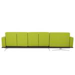 Ecksofa Copperfield I mit Schlaffunktion Webstoff - Stoff Zahira: Limette - Longchair davorstehend links