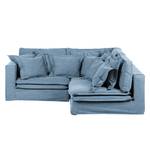 Ecksofa Coral Beach Webstoff Blau - Armlehne davorstehend links