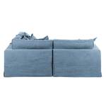 Ecksofa Coral Beach Webstoff Blau - Armlehne davorstehend links