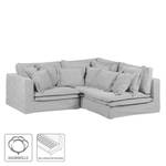 Ecksofa Coral Beach Webstoff Lichtgrau - Armlehne davorstehend links