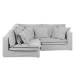 Ecksofa Coral Beach Webstoff Lichtgrau - Armlehne davorstehend rechts