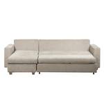 Ecksofa Crandon (mit Schlaffunktion) Webstoff - Stoff Parsa: Beige-Grau - Longchair davorstehend links