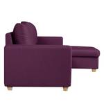 Ecksofa Crandon (mit Schlaffunktion) Webstoff - Stoff Zahira: Aubergine - Longchair davorstehend rechts