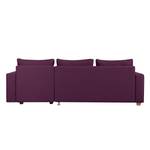 Ecksofa Crandon (mit Schlaffunktion) Webstoff - Stoff Zahira: Aubergine - Longchair davorstehend rechts