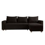 Ecksofa Crandon (mit Schlaffunktion) Webstoff - Stoff Zahira: Braun - Longchair davorstehend rechts