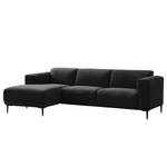 Ecksofa Crawford I Webstoff Webstoff Saia: Anthrazit - Breite: 255 cm - Longchair davorstehend links