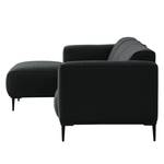 Ecksofa Crawford I Webstoff Webstoff Saia: Anthrazit - Breite: 255 cm - Longchair davorstehend links