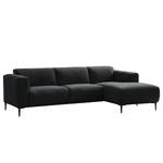 Ecksofa Crawford I Webstoff Webstoff Saia: Anthrazit - Breite: 255 cm - Longchair davorstehend rechts