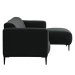 Ecksofa Crawford I Webstoff Webstoff Saia: Anthrazit - Breite: 255 cm - Longchair davorstehend rechts