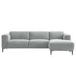 Ecksofa Crawford I Webstoff Webstoff Saia: Hellgrau - Breite: 285 cm - Longchair davorstehend rechts