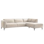 Ecksofa Crawford Iii Webstoff Webstoff Saia: Beige - Ottomane davorstehend rechts