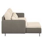 Ecksofa Cromwell Webstoff Webstoff - Beige / Braun - Longchair davorstehend links