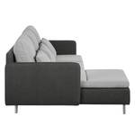 Ecksofa Cromwell Webstoff Webstoff - Hellgrau / Dunkelgrau - Longchair davorstehend links