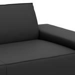 Ecksofa Dallas Echtleder Echtleder Gad: Anthrazit - Longchair davorstehend links