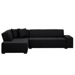 Ecksofa Dallas Webstoff Stoff Selva: Anthrazit - Longchair davorstehend links