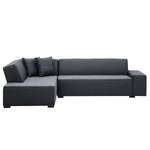 Ecksofa Dallas Webstoff Webstoff Milan: Anthrazit - Longchair davorstehend links