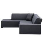 Ecksofa Dallas Webstoff Webstoff Milan: Anthrazit - Longchair davorstehend links