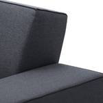 Ecksofa Dallas Webstoff Webstoff Milan: Anthrazit - Longchair davorstehend links