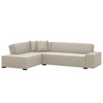 Ecksofa Dallas Webstoff Stoff Selva: Beige - Longchair davorstehend links