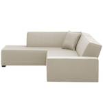 Ecksofa Dallas Webstoff Stoff Selva: Beige - Longchair davorstehend links