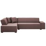 Ecksofa Dallas Webstoff Webstoff Milan: Grau-Braun - Longchair davorstehend links