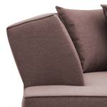 Ecksofa Dallas Webstoff Webstoff Milan: Grau-Braun - Longchair davorstehend links