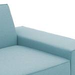 Ecksofa Dallas Webstoff Stoff Selva: Hellblau - Longchair davorstehend links