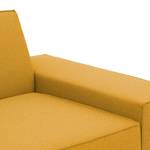 Ecksofa Dallas Webstoff Stoff Selva: Senfgelb - Longchair davorstehend links