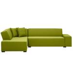 Ecksofa Dallas Webstoff Stoff Ramira: Limette - Longchair davorstehend links