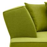 Ecksofa Dallas Webstoff Stoff Ramira: Limette - Longchair davorstehend links