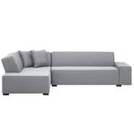 Ecksofa Dallas Webstoff Stoff Ramira: Silber - Longchair davorstehend links