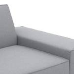 Canapé d'angle Dallas Tissu Tissu Ramira : Argenté - Méridienne courte à gauche (vue de face)